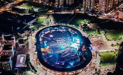 Proyecto de iluminación profesional para eventos al aire libre NOWLIT en Mongolia