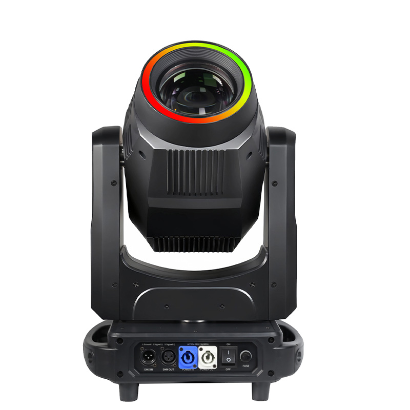 Mini 280W LED Beam Wash Spot Moving Head Light with 24 auxiliary lights Strip